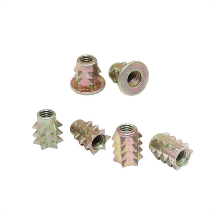 Customized Furniture Screw in Nut Wood Inserts Metric Bolt Fastener